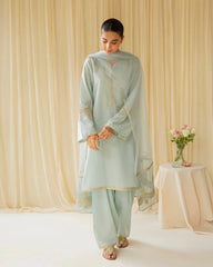 Aqua Bloom  3 pcs lawn – An Ethereal Symphony of Elegance & Grace