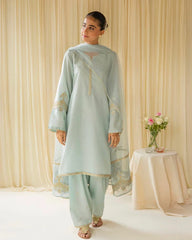 Aqua Bloom  3 pcs lawn – An Ethereal Symphony of Elegance & Grace