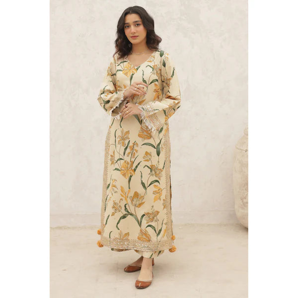 Whispering Flora | 2-Piece Lawn Stitched Suit