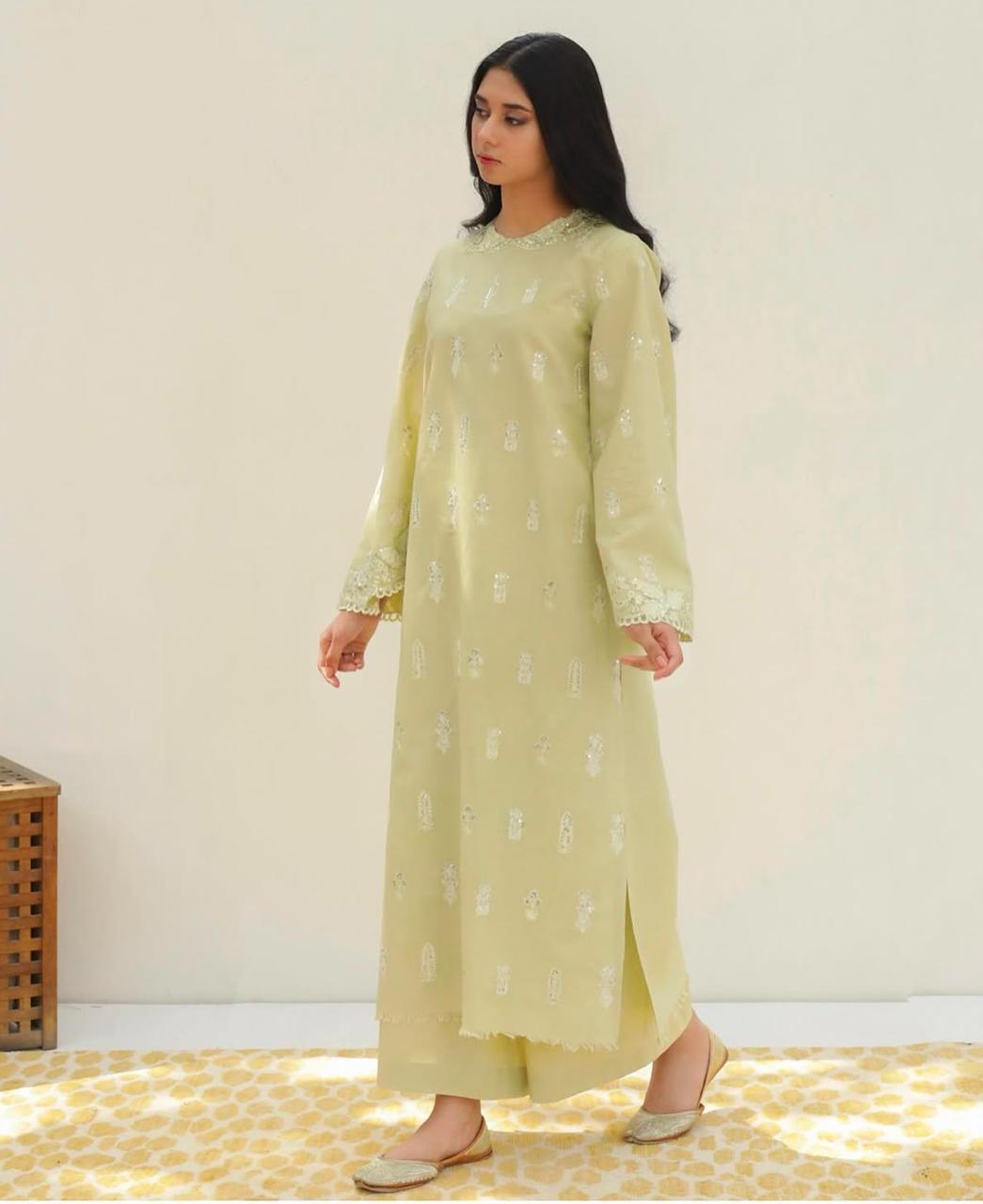 Pearl Green Lawn 3-Piece